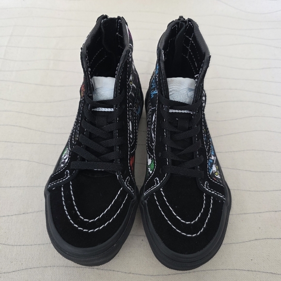 Vans Youth X Disney Villain Black Multicolor Sk8-Hi Zip Shoes Sneakers Sz 12.5 - Picture 3 of 10